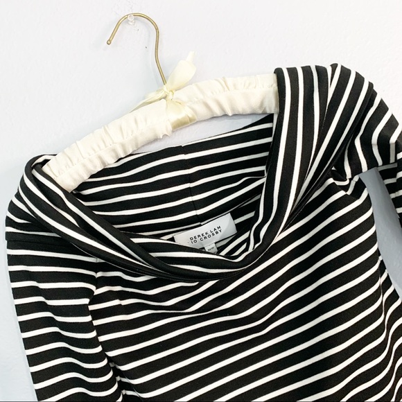 DEREK LAM 10 CROSBY Striped Off Shoulder Top - Picture 5 of 6